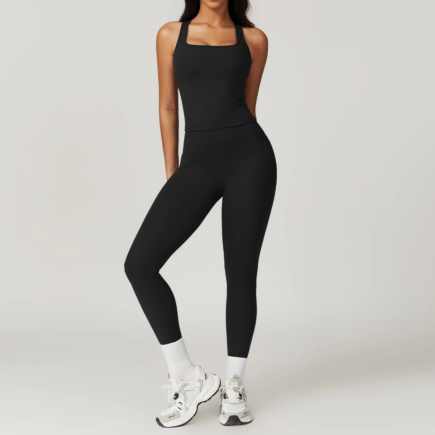 Push-Up Tank Top & High-Waist Leggings Set