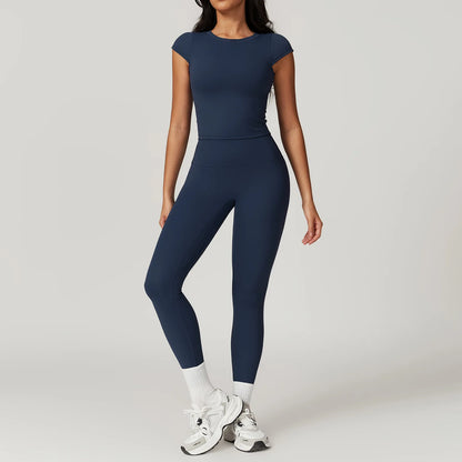 Push-Up Crop Top & High-Waist Leggings Set