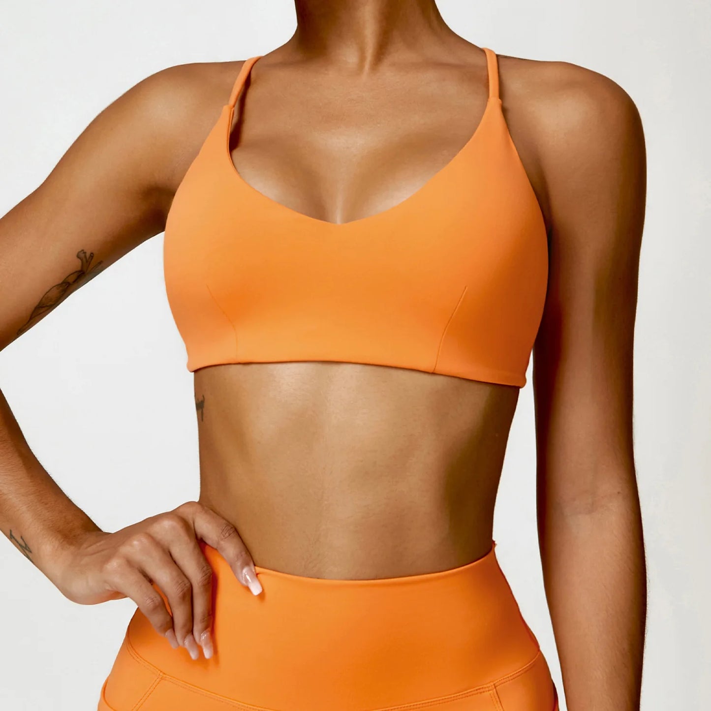 Women's Cross Gathered Seamless Sports Bra