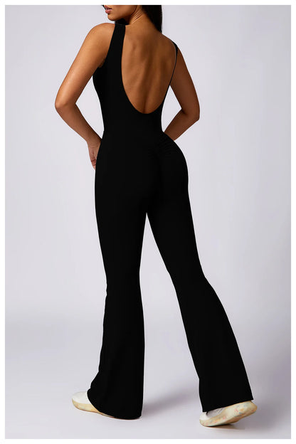 Women's Stretch V-Back Sports Jumpsuit