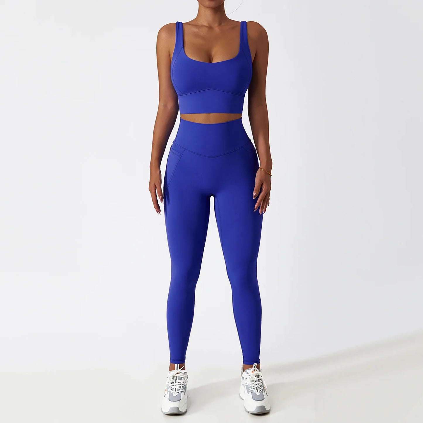 Women's Seamless High-Waist Leggings & Sports Bra Set