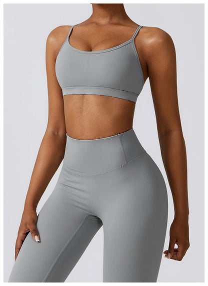 Strappy Bra Top & High-Waist Leggings