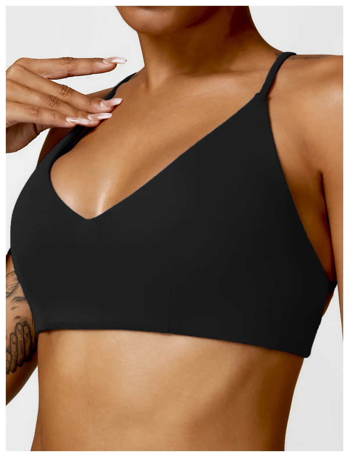 Women's Cross Gathered Seamless Sports Bra