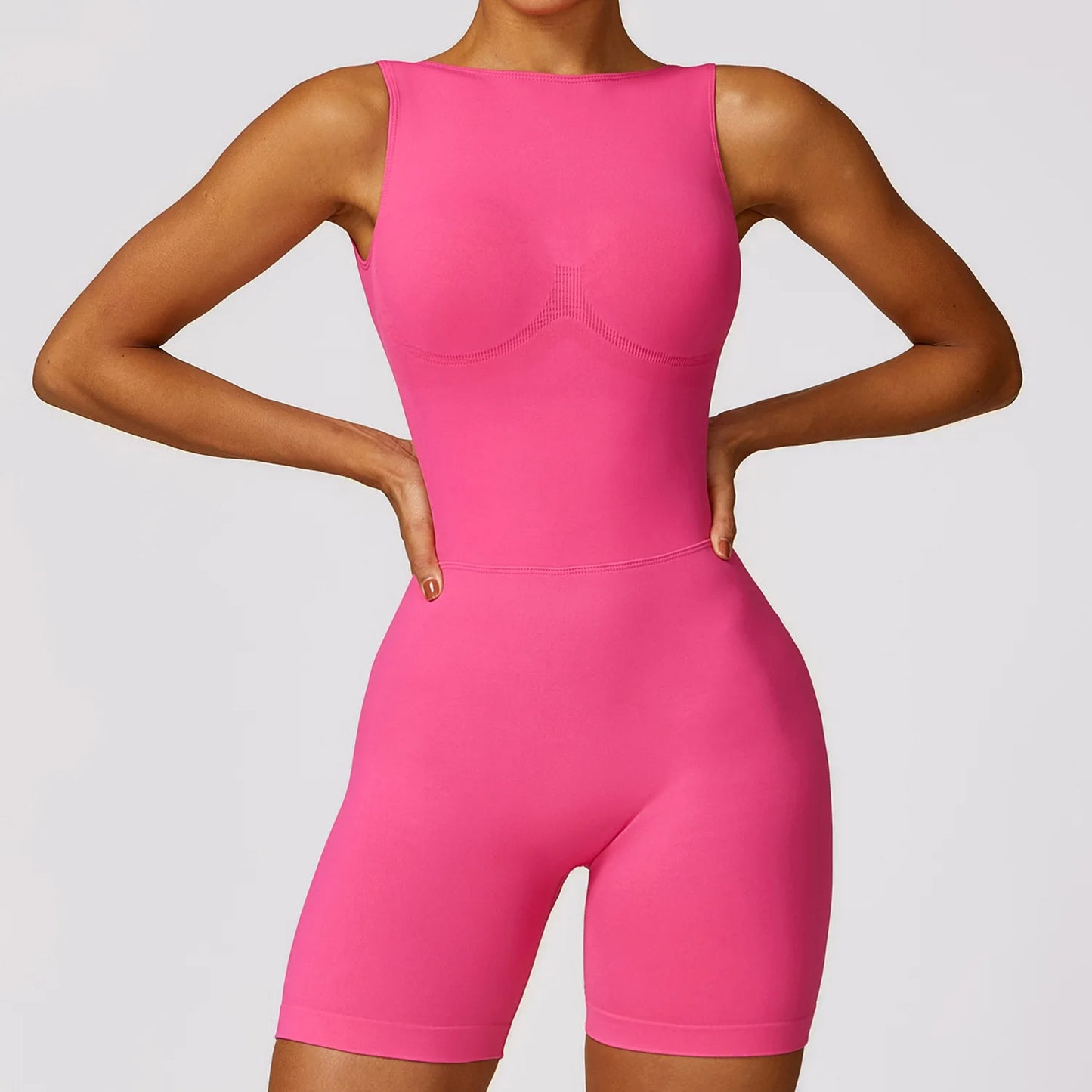 Women's Seamless High-Stretch V-Back Sports Jumpsuit